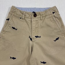 Gap Kids Khaki Shorts Boys 7 Slim Shark Animal Beach Travel Preppy Playground