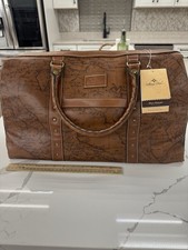 Patricia Nash Weekender Travel Duffel Bag NEW Map Design Beautiful!