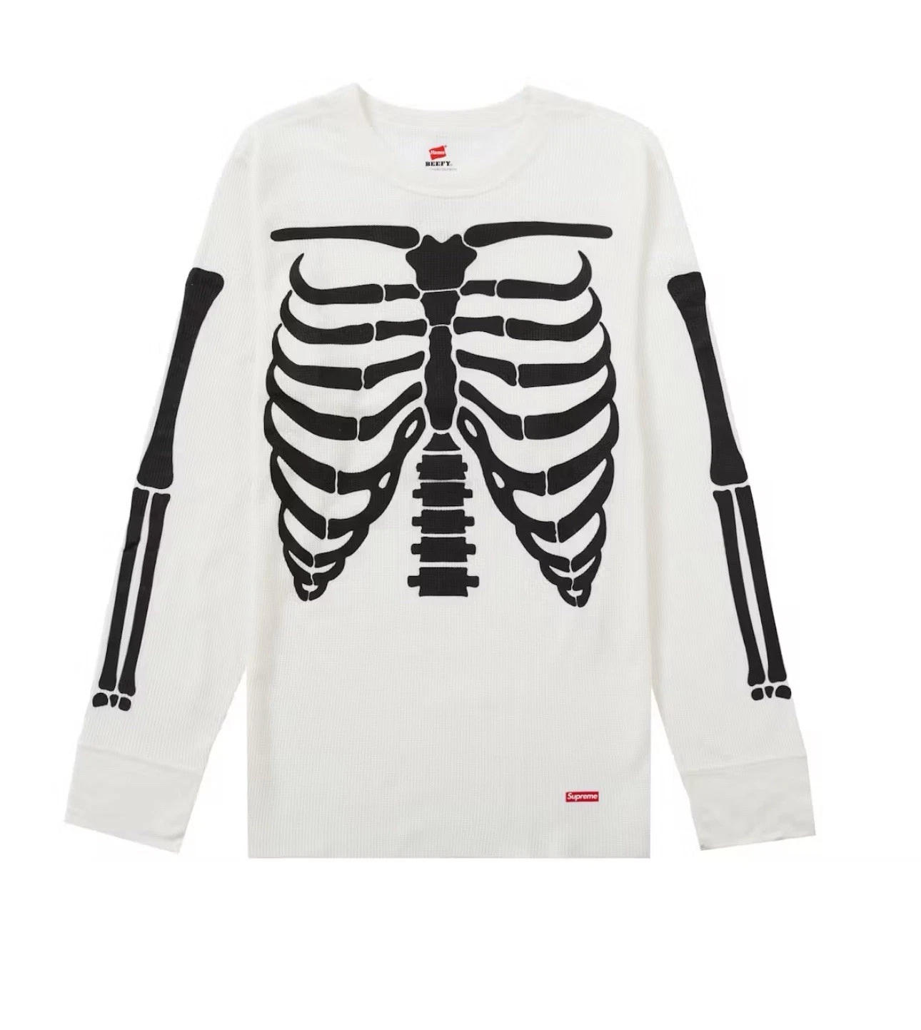 Supreme Hanes Squelette Os Thermique [BLANC] Taille L [Haut] SCELLÉ