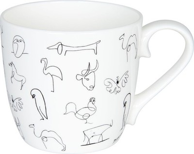KÖNITZ 1120570104 Becher Picasso - Animaux (Tiere) - 425 ml aus Bone China Po...
