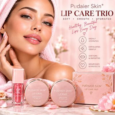 Lip Set Trio , Lip Oil, Lip Scrub, Lip Mask Exfoliant Hydrating Moisturizing