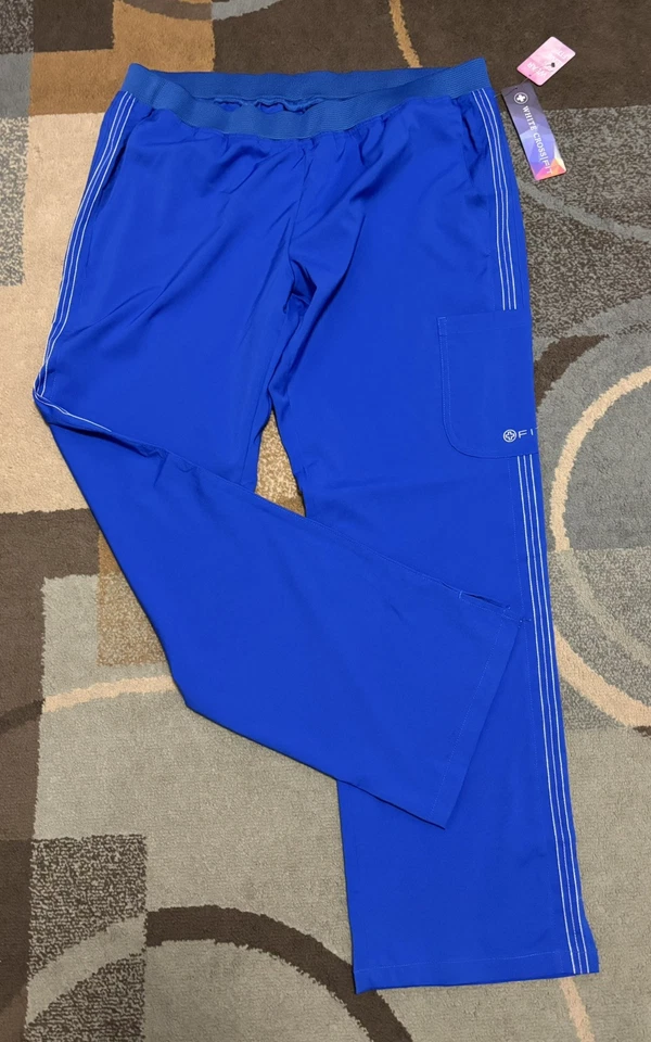 Pantalones Médicos Carga Blanco Cross Fit Azul Para Mujer. Talla XL. Nuevo. Foto 2 de 4