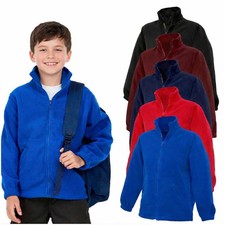 Kids Micro Fleece Jacket Warm Breathable Zip Pockets Ages 2-13 (Buy 2 for £21)