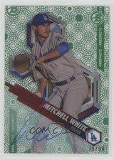 2018 Bowman High Tek Green Rainbow Diffractor 25/99 Mitchell White Auto 9iv