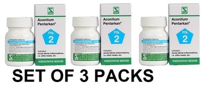 Aconitum pentarkan Homeopathic Tablets  Common Cold Support   Pack of 3× 20g