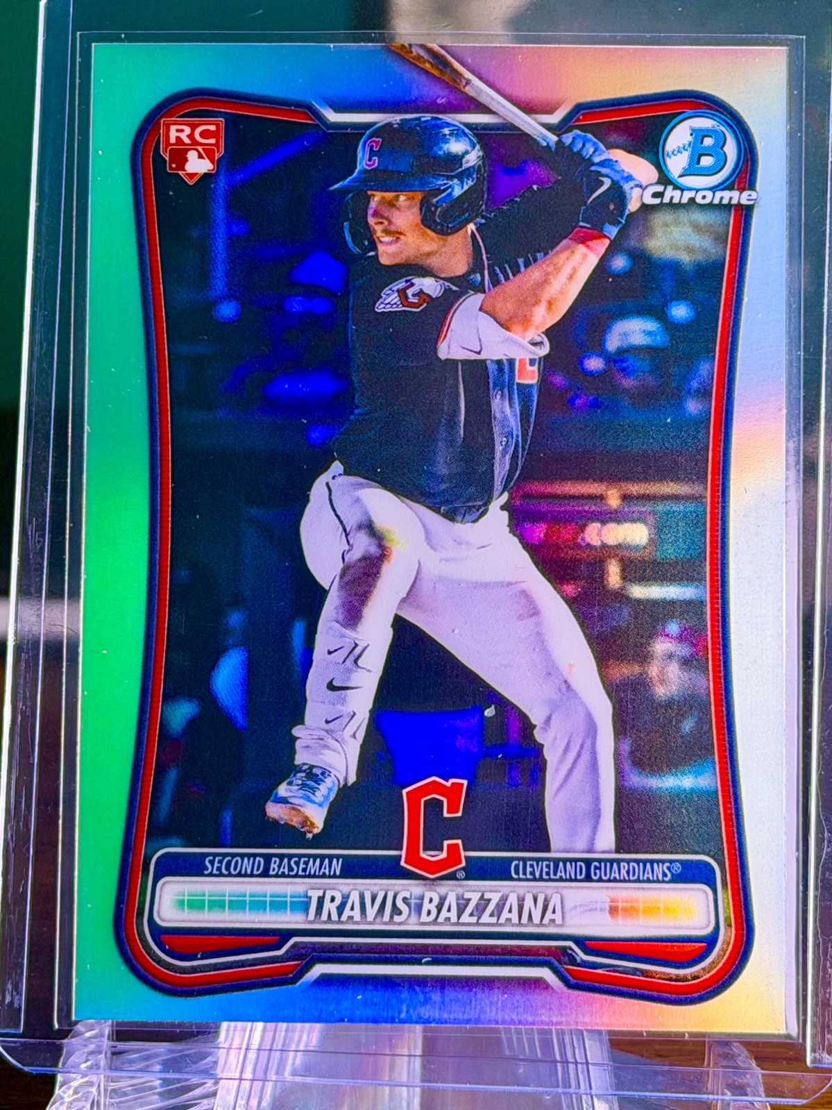 2026 Bowman Chrome Travis Bazzana #15 Red Rookie Refractor - Cleveland Guardians