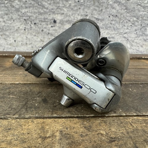 Vintage Shimano 600 RD-6400 Rear Derailleur 7 Speed Short Cage Silver