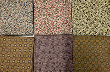 1/4 YARD BUNDLE OF 6 - PACK 25 - CIVIL WAR BY JUDIE ROTHERMEL