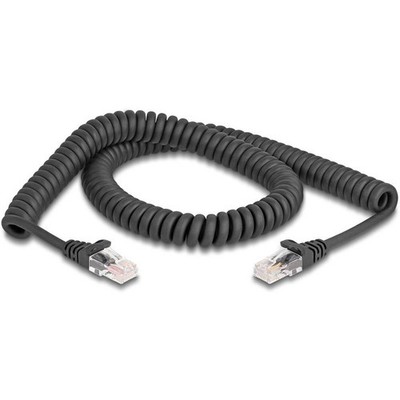 Delock 87993 RJ45 Patchkabel CAT 5e 2.00 m Schwarz 1 St.