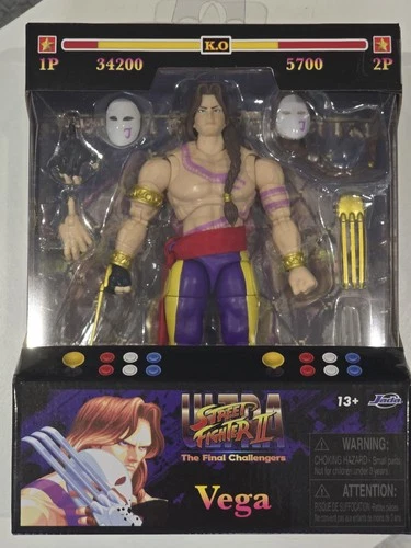 JADA TOYS ULTRA STREET FIGHTER II VEGA 6" FIGURE BNIB