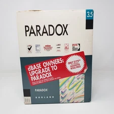 Borland Paradox 3.5 DOS Version 5.25" & 3.5" Floppy Discs Sealed - DBMS