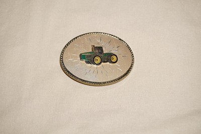 Vintage John Deere Tractor Belt Buckle Farmer Rancher