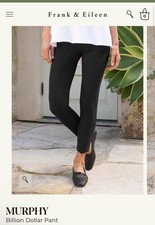 New Frank Eileen Murphy Billion Dollar Cropped Leggings Black L