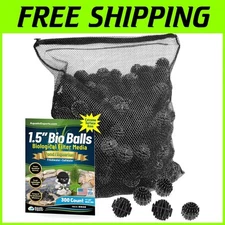 Large Polypropylene Bio Balls - 300 Count Filter Media for All Aquatic Needs