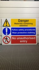 Danger Material Containing Asbestos - Asbestos Safety Warning Sign