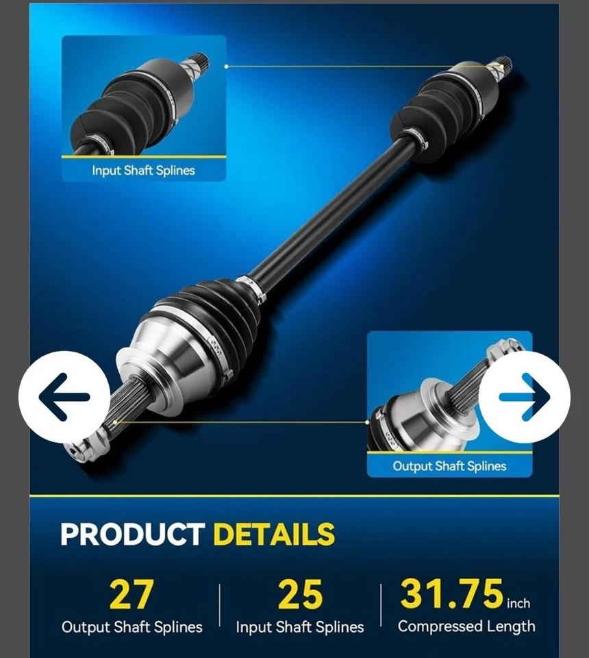 PHILTOP Front CV Axle Shaft 66-07509 Fits Subaru Outback Legacy Forester 10-2014 - Image 3 of 4