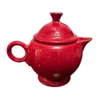Homer Laughlin Fiesta Fiestaware Scarlet Red Teapot Ring Handle with Lid