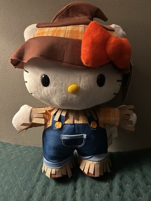 HELLO KITTY Halloween Harvest Scarecrow Side Stepper Animated Plush 2025 NWT
