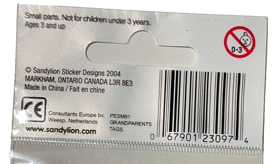 Sandylion Essentials VINTAGE Grandparents Stickers PESM81 2004 Scrapbook Sealed - Image 4 of 4