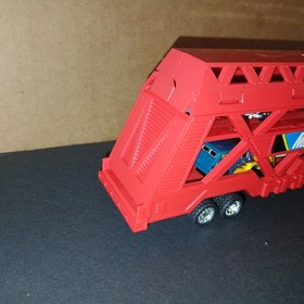 Vintage Galoob Micro Machines Semi Truck Car Hauler Filled With Cars