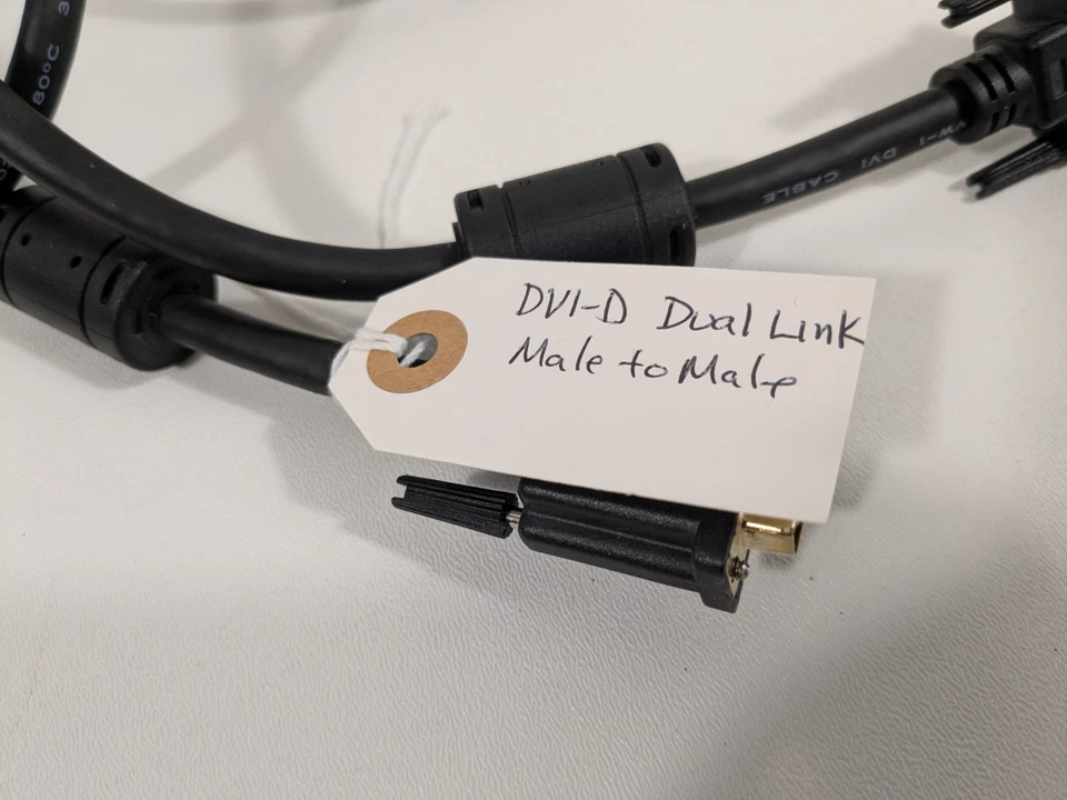 DVI Dual Link Male to Male Video Monitor Cable Cord PC Electronics - Image 3 of 3