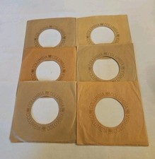 45 RPM 7" RECORD SLEEVES CO. SLEEVE 6 PACK SEE PHOTOS Columbia Records SLV330