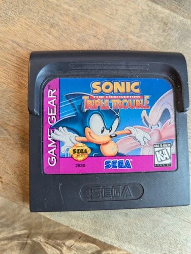 Sonic Triple Trouble Sega Game Gear Cartridge