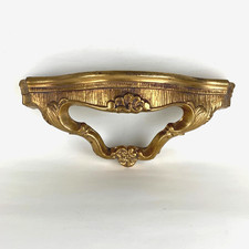 Mensola a Consolle in Stile Barocco Dorato da Parete