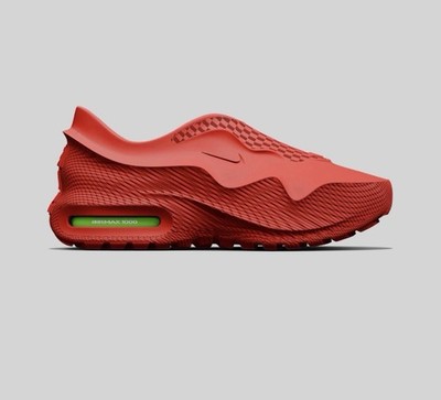Nike Air Max 1000 Zellerfeld Red Atomic Green, seltene Größe 11, in der Hand  