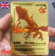 Pokemon Card Charizard Super Dragon Pokemon Gold Metal Card CARTA IN METALLO TCG