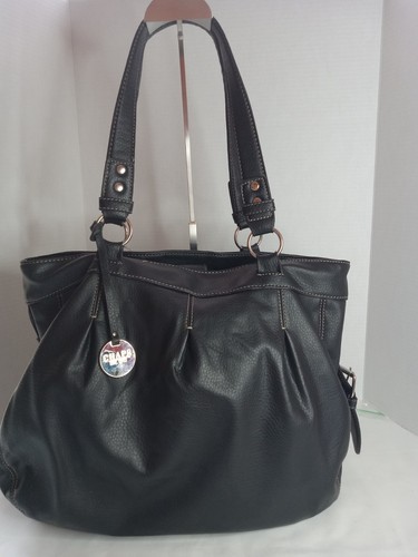 large black shoulder bag Chaps Brand