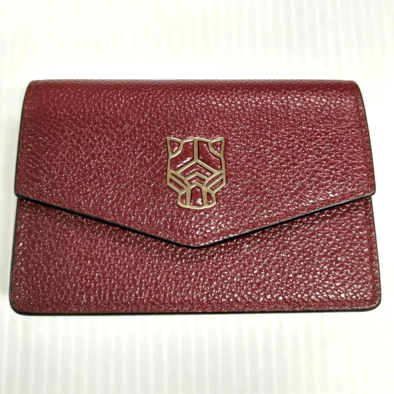 Cartier — Cartier Panthère Graphic Mini Wallet L3002071 Bordeaux Authentic w/All in Photo