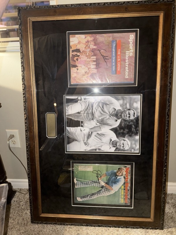 Jack Nicklaus & Arnold Palmer Signed Original U.S. Open Photo Framed Display