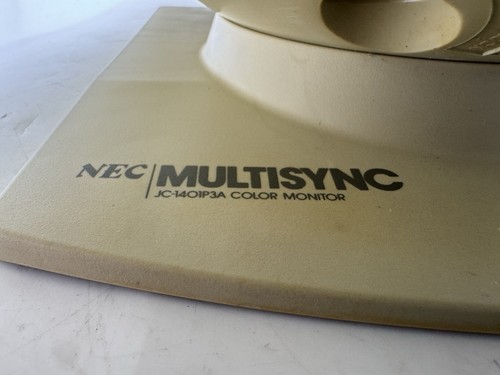 NEC MultiSync JC-1401P3A EGA/VGA Color CRT Vintage Monitor Orig. BOX Untested - Afbeelding 3 van 21