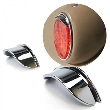 Volkswagen Rear Tail Light Peaks & Eyebrows for VW AirCooled Beetle Bug T1 19...