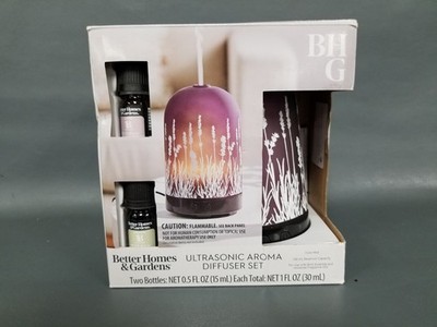 NEW / NIOB Better Homes + Gardens Ultrasonic Aroma Diffuser Set Cool Mist 2024