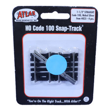 Pack of 4 Atlas HO Code 100 NS 1.5" Conventional Straight Tracks 825
