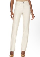 Good American Better Than Leather Good Icon Straight Pants Bone Size 6/28 NWT
