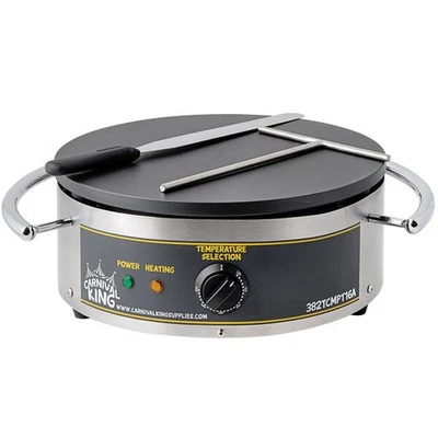 Carnival King TCMPT16A 16" Runde Tragbare Antihaft-Kreppmaschine - 120 V - Bild 1 von 3