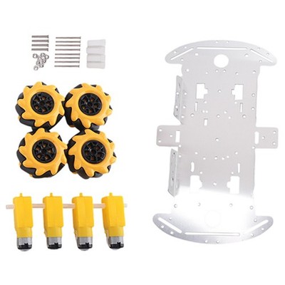  Robot Car Kit Allrad--Mecanum-Rad, Einschichtiges Auto-Chassis Aus Alumini9689