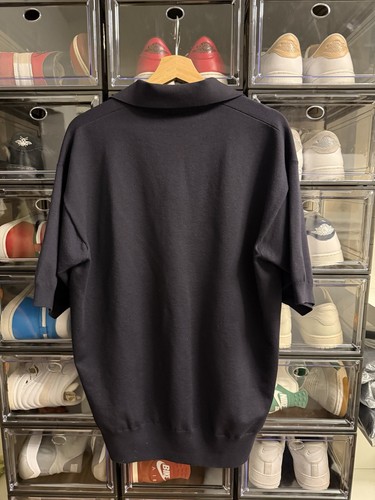 Prada Logo-Embroidered Wool Polo Shirt Size 48 - 第 5/7 張圖片