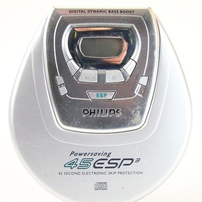 Tragbarer CD Player Philips AZ 9201 Silber Gebraucht Funktionsfähig