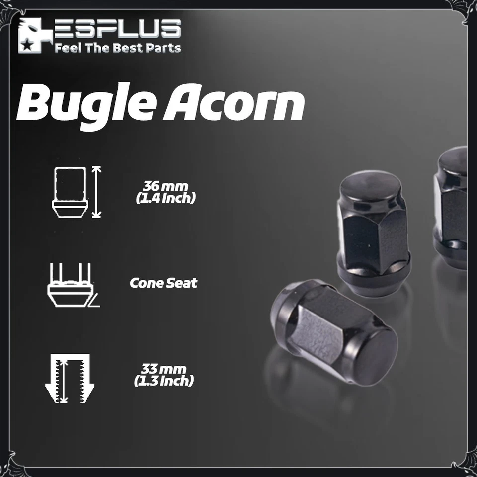 Tuerca Cadillac M12x1.5 20 piezas negra apta para ATS/CT4/CTS/DTS/ELR/STS/XLR, etc. Foto 3 de 4