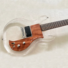 6 String Acrylic Electric Guitar Crystal Transparent Guitar Rosewood Fretboard