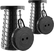 Upgraded Foldable Stool Thickened Set of 2, Portable Collapsible Stool Retractab