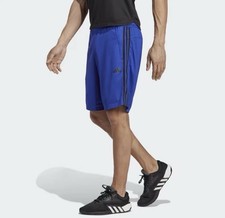 Adidas Men's Training Essentials Pique 3-Stripes Zip Pocket Shorts Size M IB8248