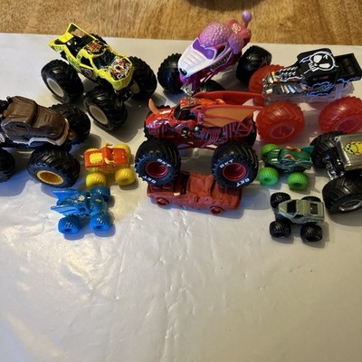 HOT WHEELS  & BKT Mixed Lot Of 6 Monster Trucks & 4 MINI MONSTER TRUCK