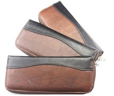 Salmony Leather Hair Scissors Bag Barber Salon Case Hairdresser Accessories B...