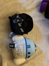Star Wars Plush Lot Darth Vader  R2-D2 Stuffed Toys Disney