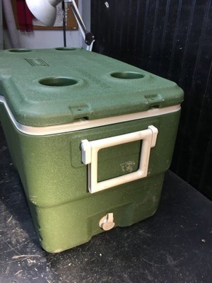 Vintage Coleman Hard Plastic Cooler Mod 6286/6250 Avocado Green 28